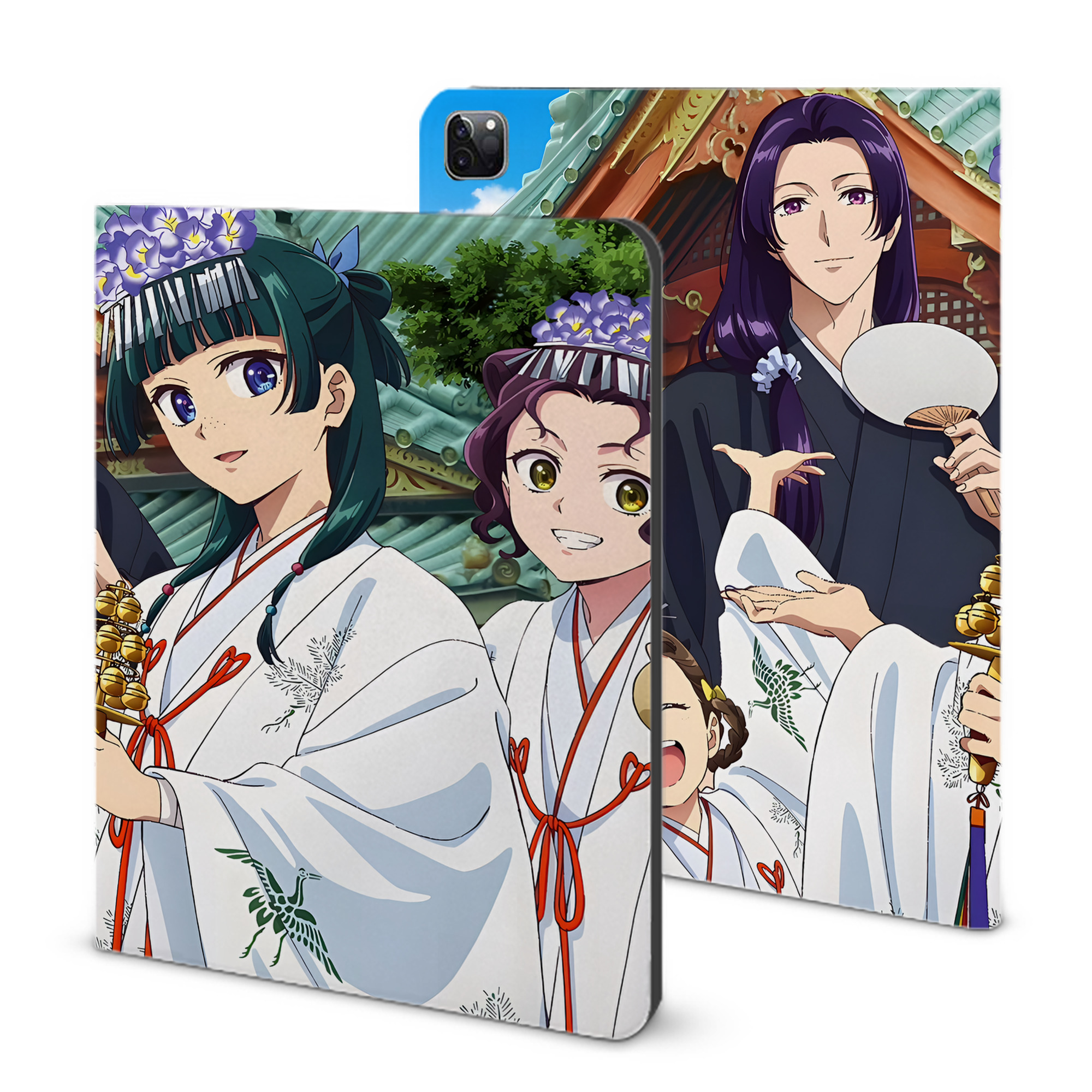 （画像用） 薬屋のひとりごと The Apothecary Diaries IPad ケース ブック型 PUレザー TPU 耐衝撃 軽量 薄型 ペン収納なし 全面保護 IPad 各モデル対応